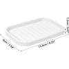 VOCOSTE Soap Dish, Soap Cleaning Storage, Keep Soap Dry for Home Bathroom Kitchen, Silicone, White, 13.5x9cm
