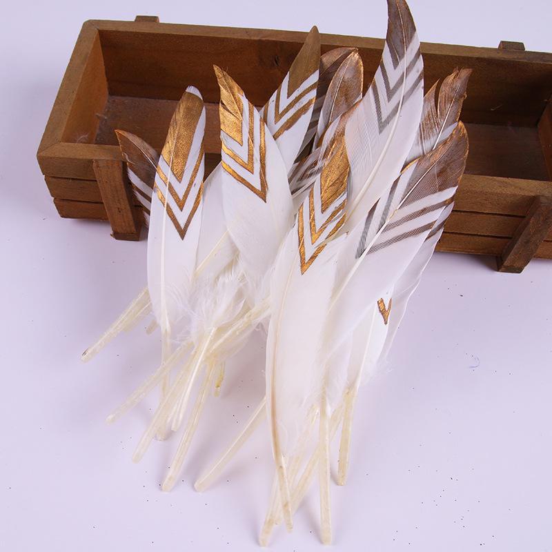 

Украшения из перьев своими руками: Большое плавающее золотое перо, маленький прямой нож, градиентное золотое перо-спрей