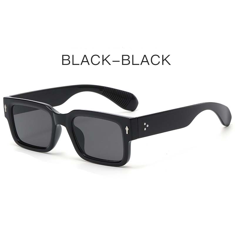 Square Rivets Men Sunglasses Women Vintage Ins Popular Punk Glasses Gradient Trending Travel Sun Glasses Shades UV400