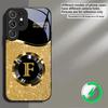 Circular golden letters For Samsung S26 S20Ultra S21 Pro S22 Plus S23 FE S24 Ultra S25 Edge For Magsafe Glass Phone Case