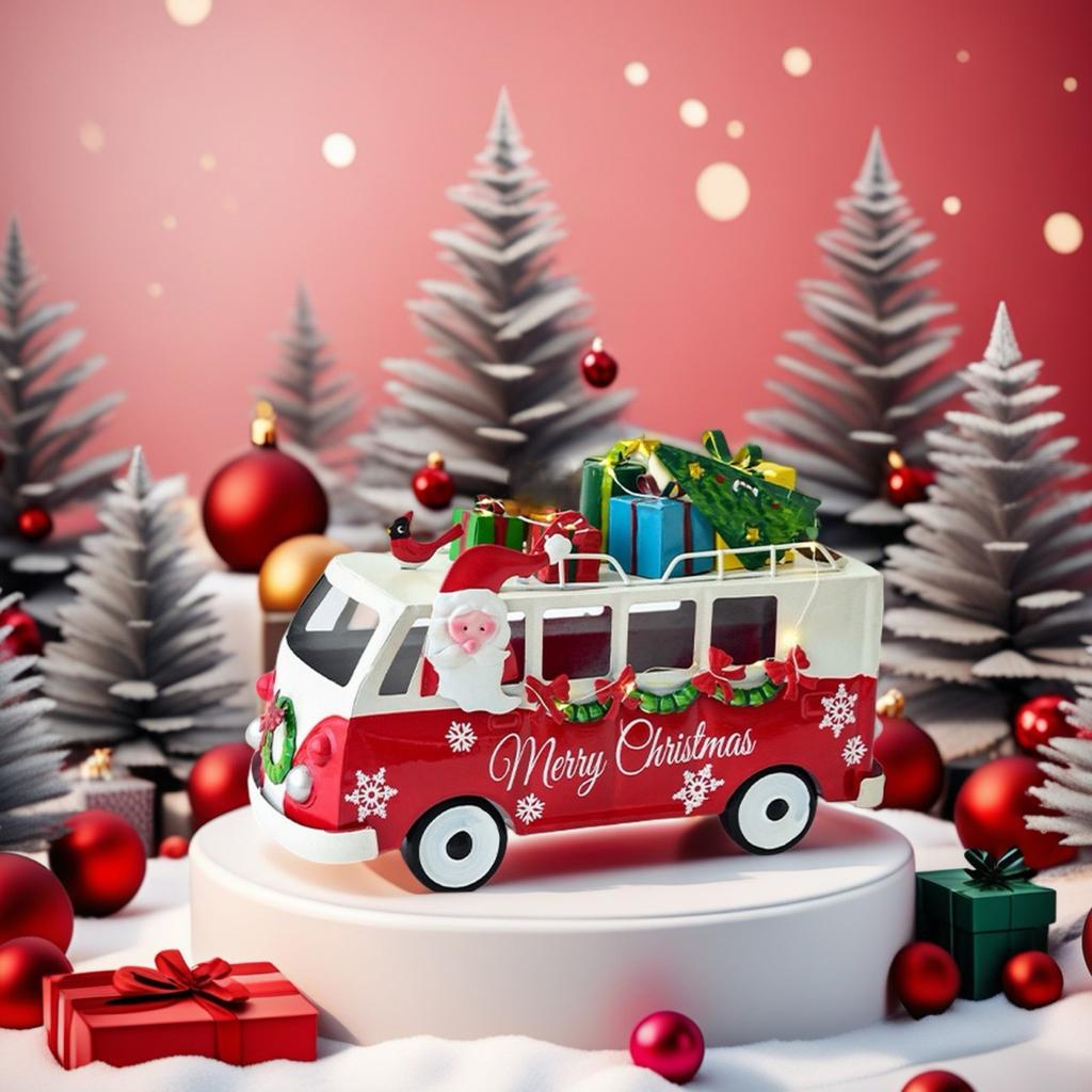 Weihnachts Schmiedeeisen Bus Dekorationen, Schlitten, Schneemann Ornamente