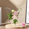 Artistic Butterfly Shape Vases Clear Acrylic Creative Art Desktop Centerpieces Tabletop Decoration for Home