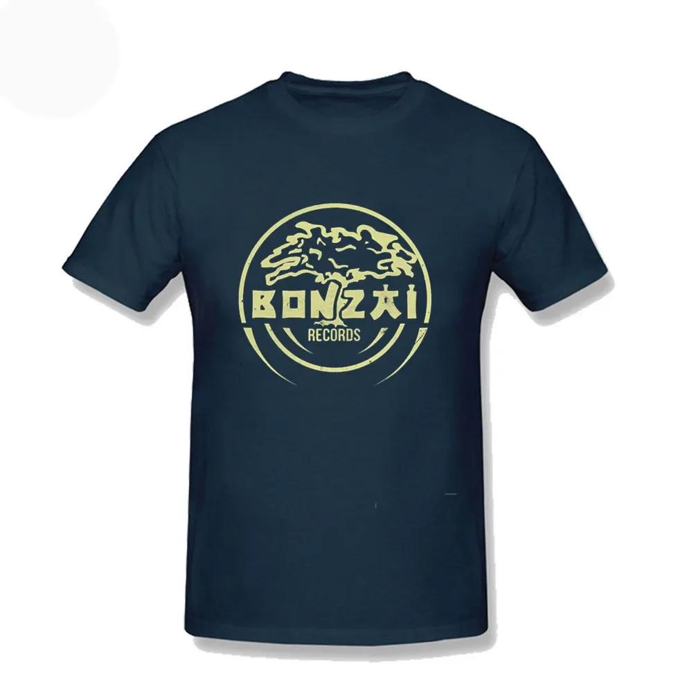 2025 Modell Lockere Kleidung Übergröße Bonzai Records Pullover Rundhals Herren Baumwolle Kurzarm T- M beige
