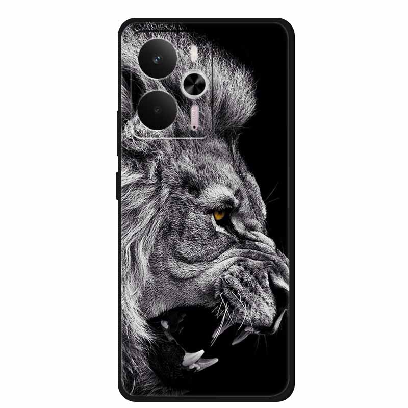 For Realme 14 5G Case Realme14 Coque 6.67" Black Silicone Soft TPU Phone Case For Realme 14 2025 Back Cover Case Shell Funda Cat