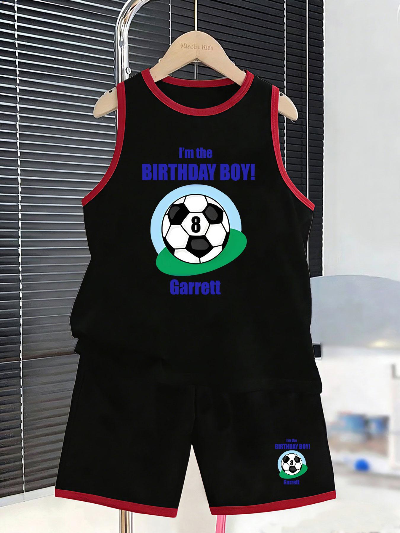 

Boys’ birthday soccer set. Exclusive prints, breathable fabric, loose fit for birthday parties. 2-3Y чёрный