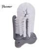 Durable Plastic Scrubber Suction Cup Bottle Brush, Wall Mounted Rotating Cleaning Scrubber, Tea Stain Remover Thick Bristles Sink Accessory