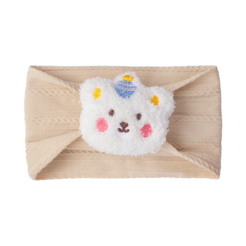 New Solid Color Soft Baby Fontanelle Headband, Cute Bear Children's Fontanelle Headband, Baby Headband