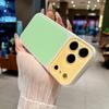 Fashion Color Collision Acrylic Case for iPhone 14 15 16 17 Pro Max Bumper Big Window Camera Protection Cover