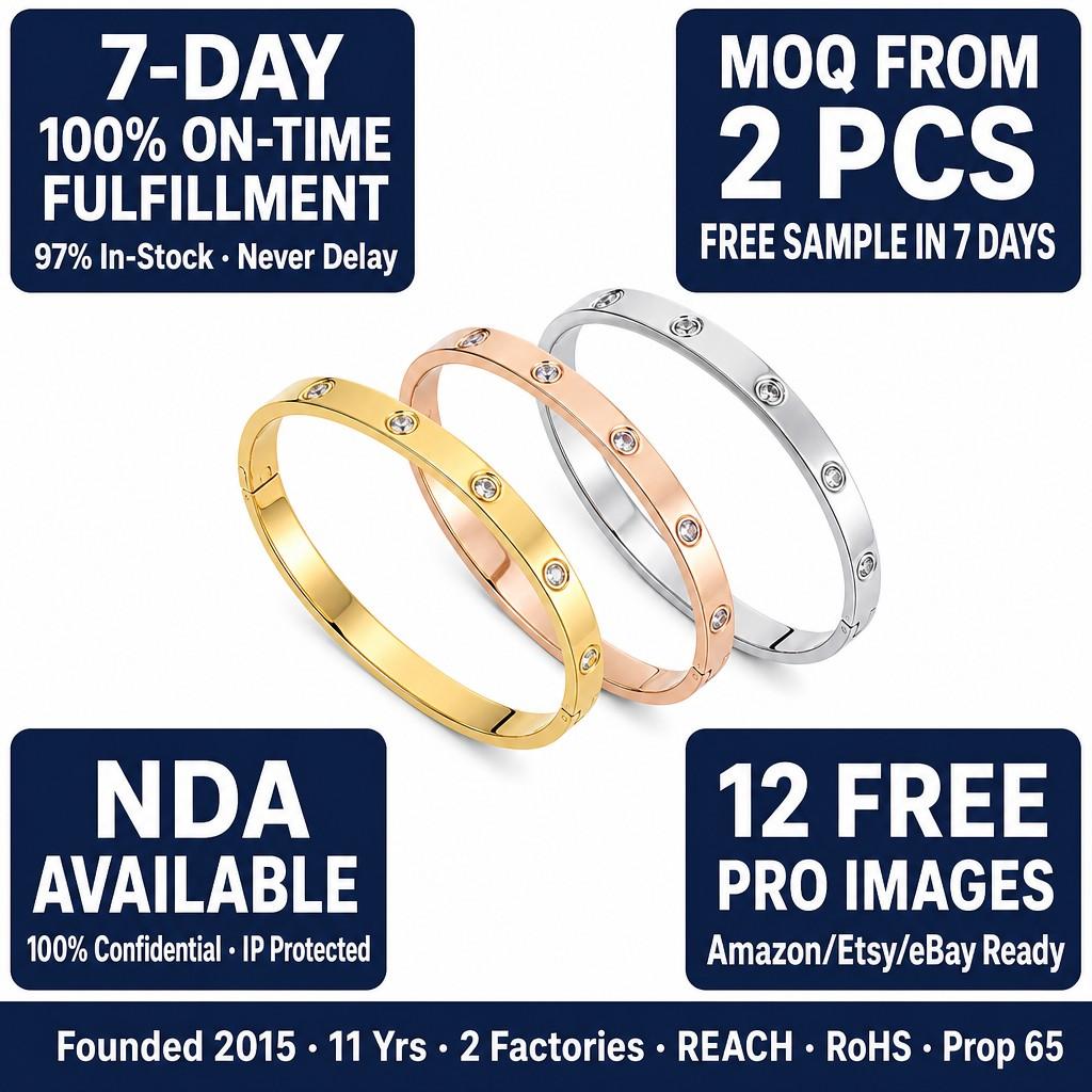 Best Seller 2026  Custom Not Allergic 6mm Stainless Steel 18K Gold Rose Gold Plated Couple Bracelet Bangles for Women