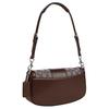 Coach Andrea 24 Classic Logo Buckle Closure Leather And Fabric Tote Shoulder Bag Medium Women Bags Oak Maple-Brown CT767-SVS8S