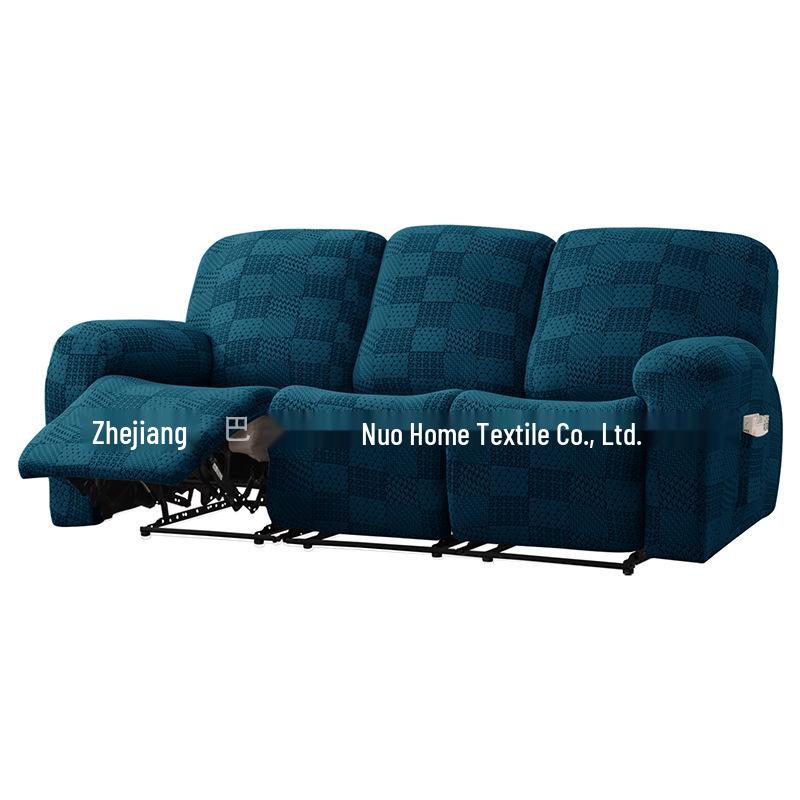 

Эластичный многофункциональный чехол для дивана-реклайнера из нескольких частей 1-seater (4 pcs) тёмно-синий