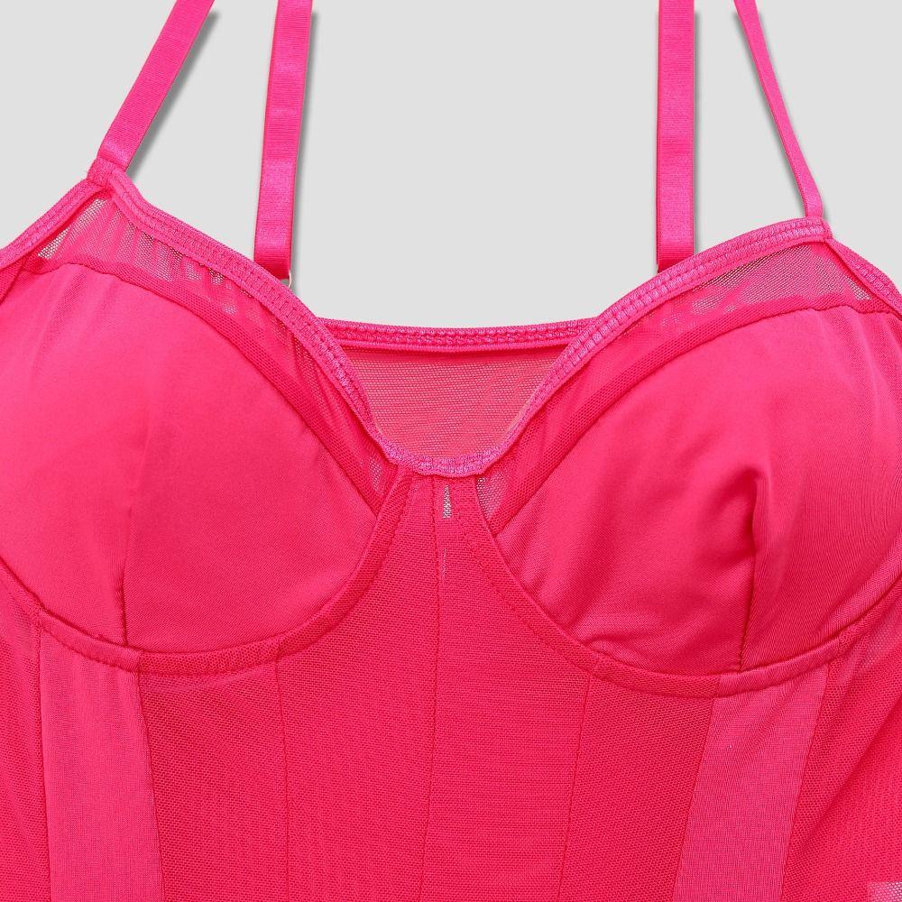 Transparent Deep V Jumpsuits Slim Fit Mesh Bodysuit Women Fashion Camisole Jumpsuits Club