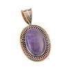 Natural Tiffany Stone 925 Solid Sterling Silver Gift TwoTone Pendant 1.50" o0K34