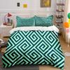 Geometric Diamond Spiral Pattern Bedding Set For Kids Luxury Gift 3Pcs Digital Print Comforter Set Soft Comfortable Breathable