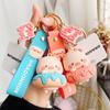 Key Pig Charming Ring Cartoon Style Metal Keychain Perfect For Gift Giving