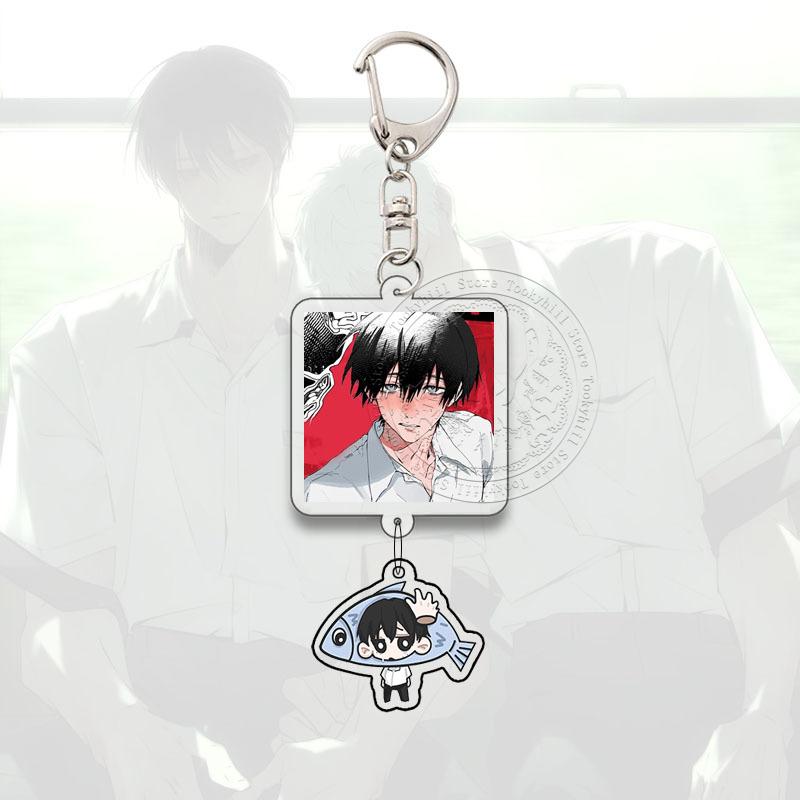 The Summer Hikaru Died Keyring Anime Cartoon Cartoon Q Version Kawaii Acrylic Pendant Keychain Bag Decorate Accessories Gift