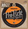 ProArte Classical Guitar D'Addario Strings, Silver/Clear Light, EJ43, 10-Pack
