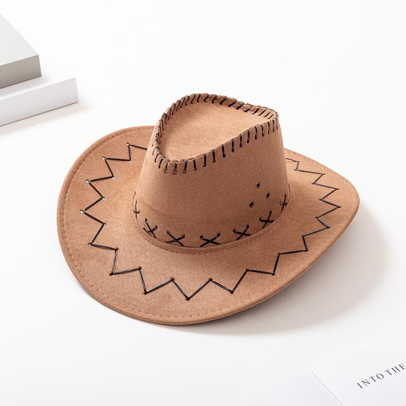 Western Cowboy Hat For Adults And Kids Sun Protection Stylish Summer Fashion Made Of Faux Leather