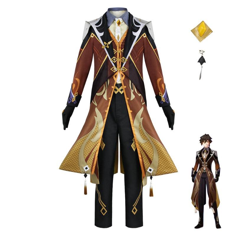 Zhong Li cos vestiti set completo uniformi cosplay abbigliamento animazione Zhong Li c vestiti abbigliamento da spettacolo da uomo Zhong Li cos vestiti