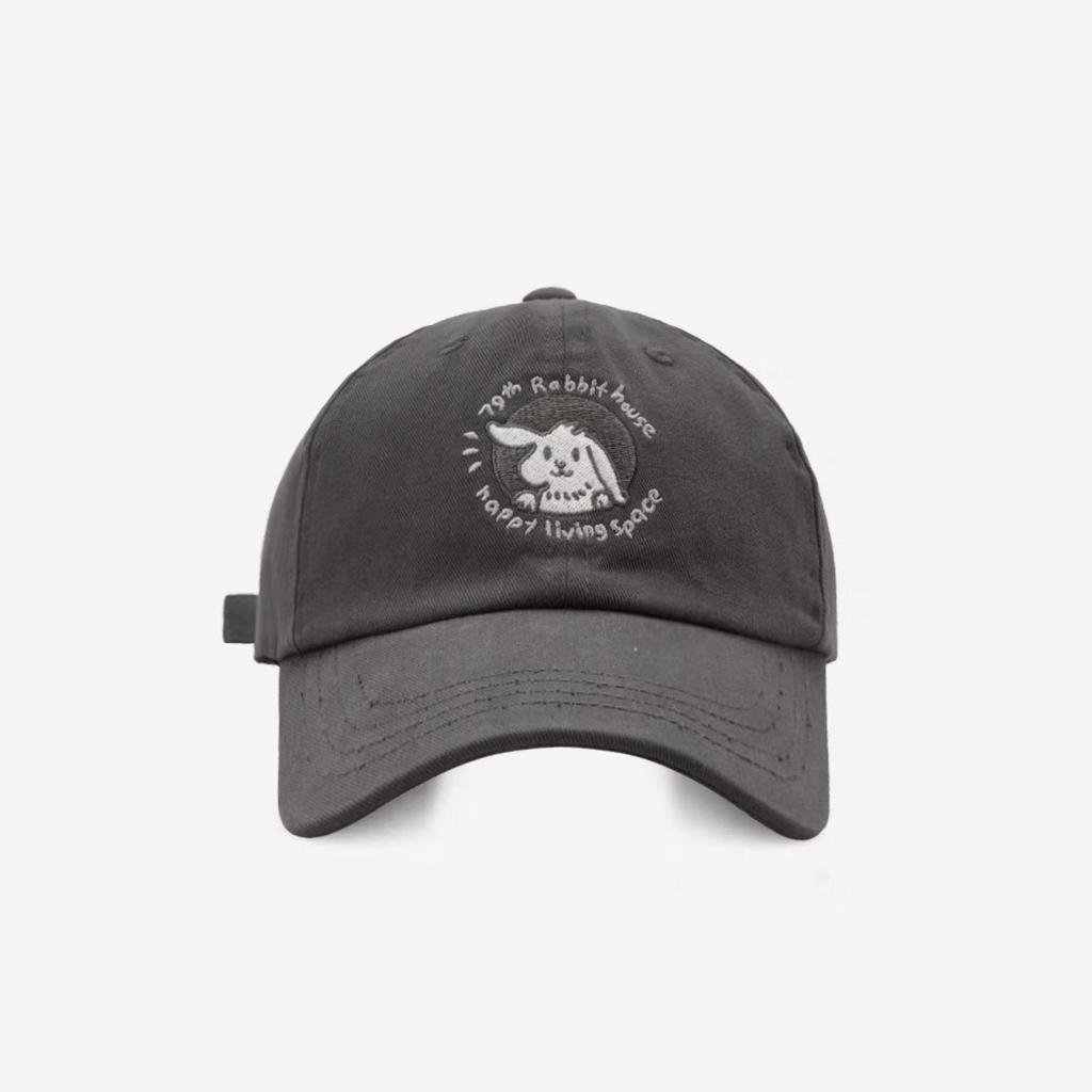Hat Women Sweet Cute Rabbit Embroidered Baseball Hat Couple Street Korean Couple Versatile Soft Top Baseball Cap Summer