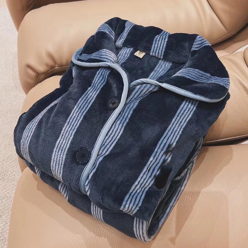 

Утепленная пижама для пар Yejia Black Panther из фланели – мягкая, удобная, модная для осени и зимы. L (150-170 jin) темно-синий