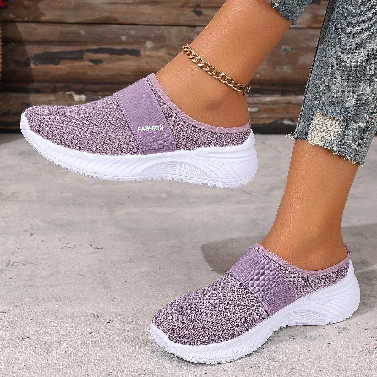 

Женская обувь на весну, лето и осень — дышащая, полупрозрачная, повседневная и удобная для женщин 36 чёрный