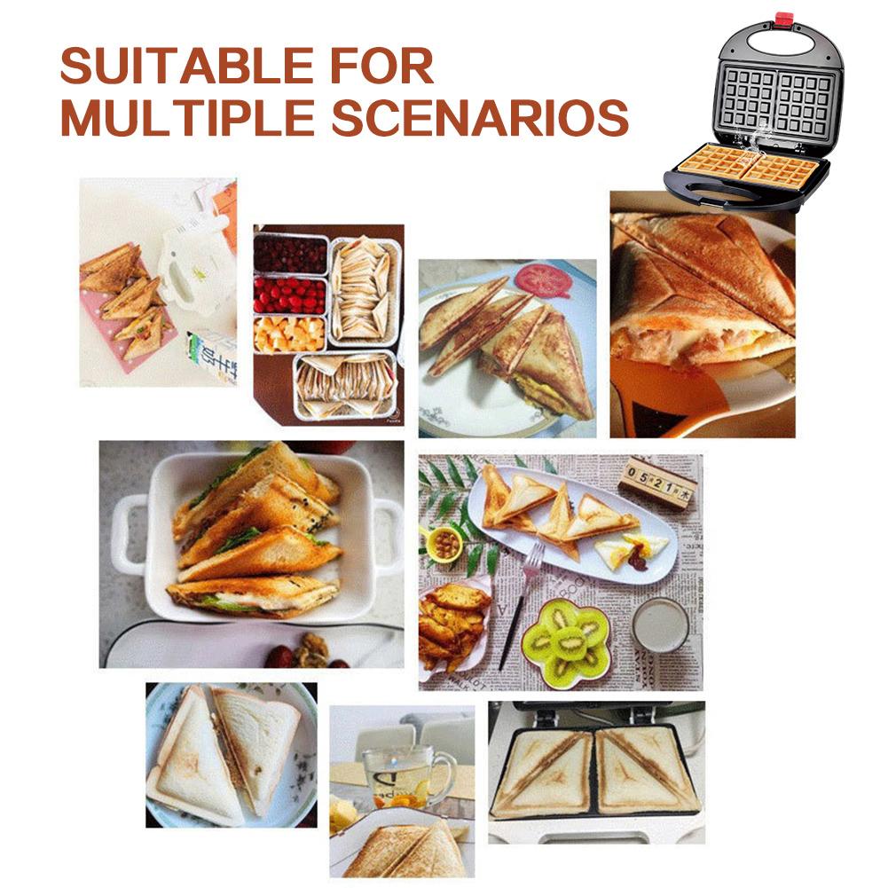 Sandwiches Toaster Press 750w Sandwiches Press Non-Stick For Home Family Breakfasts Multi-Functional Countertop Toaster Press