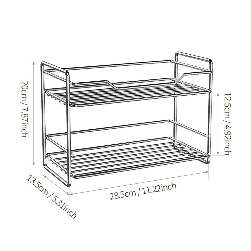 Countertop Storage Rack Easy to Clean Vanity Organizer Shelf Open for Dorm Rooms