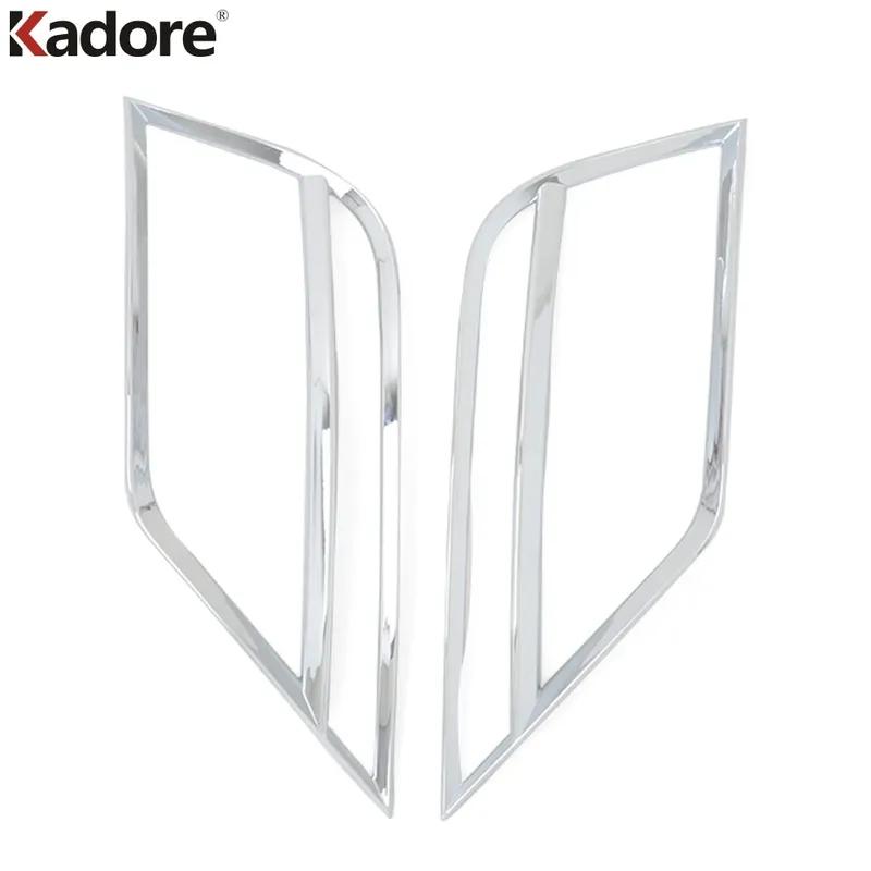 For Volkswagen VW T-ROC TROC 2017 2018  Chrome Car Accessories Rear Bumper Fog Light Lamp Cover Trim Foglight Bezel Trims