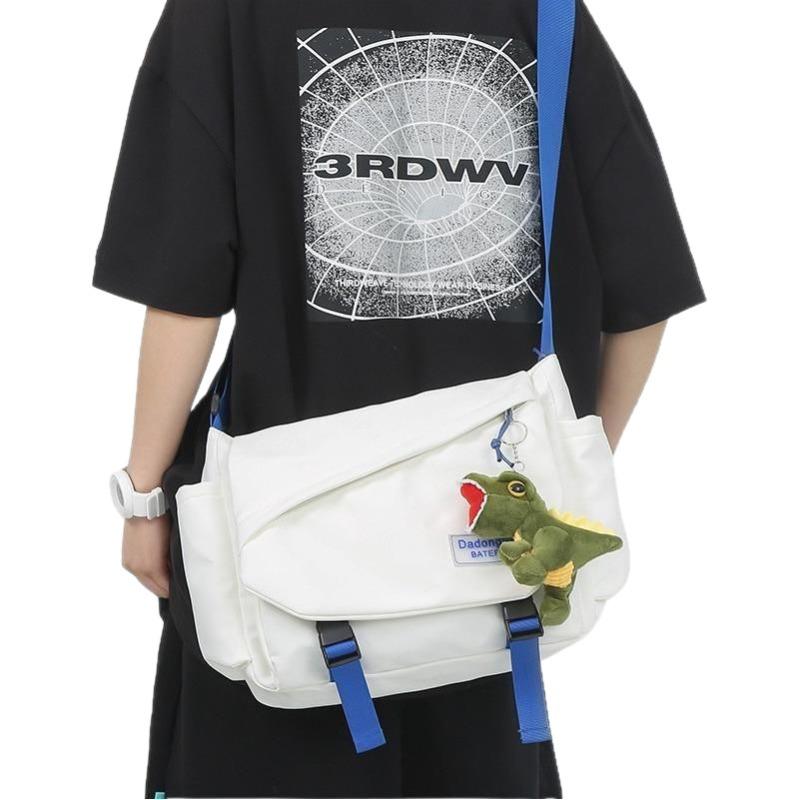 Bolsa Transversal Masculina 2026 Estilo Japonês Bolsa Mensageiro Workwear Casual Ins Grande Capacidade Bolsa Masculina Marca Tendência Bolsa de Ombro