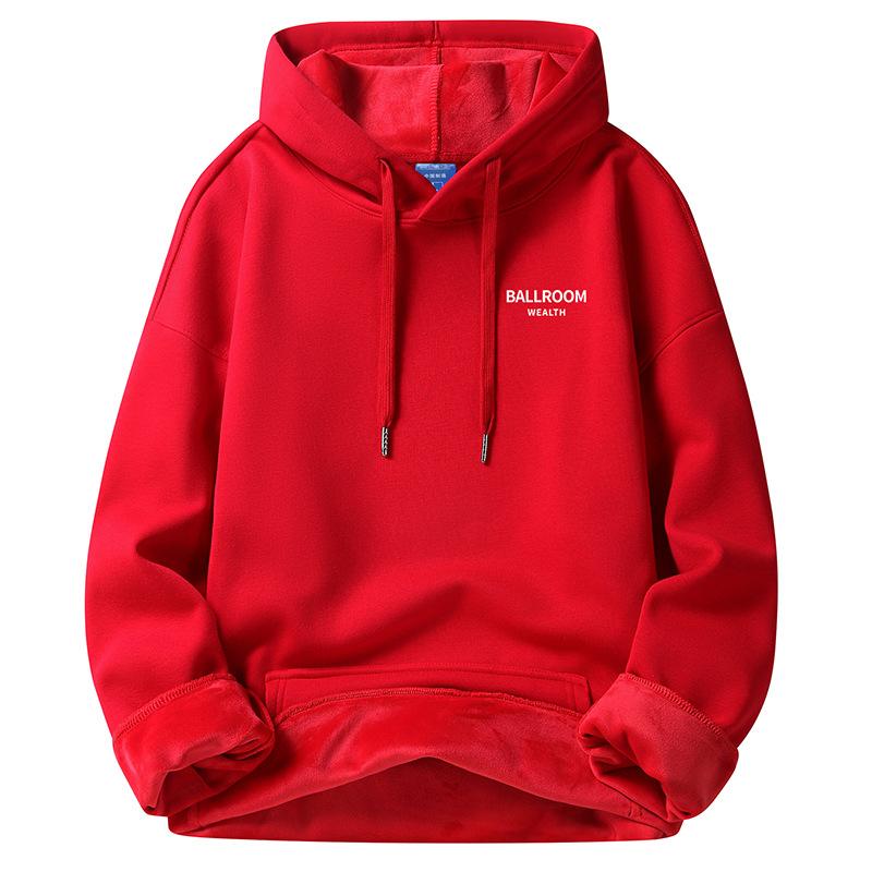 

Толстовка з капюшоном чоловіча весна, осінь і зима 420г, важка молодіжна кругла горловина, вільна повсякденна куртка з капюшоном 4XL [recommended 180-100kg]