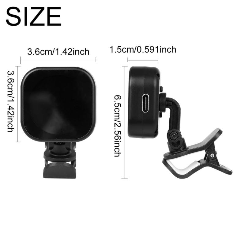 Rotating Guitar Tuner Professional Clip-On Tuner with Clear LCD Display Digital Electronic Tuner Guitar Accessories