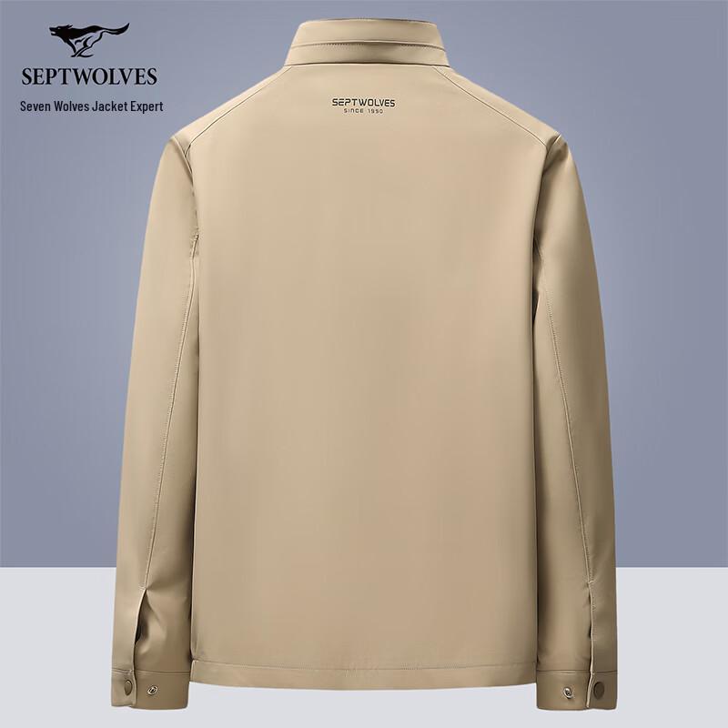 SEPTWOLVES Men's Business Casual Stand-Collar Jacket