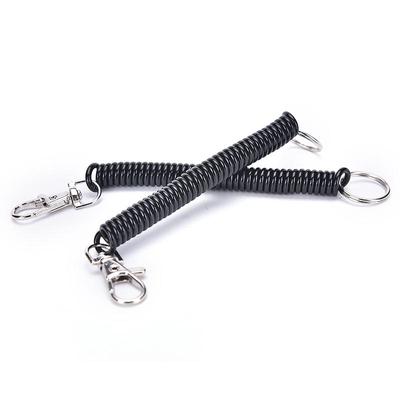 2 taktische einziehbare Kunststoff-Feder-elastische Seile Securit Gear Tool Wandern Camping Schlüsselanhänger WACJY