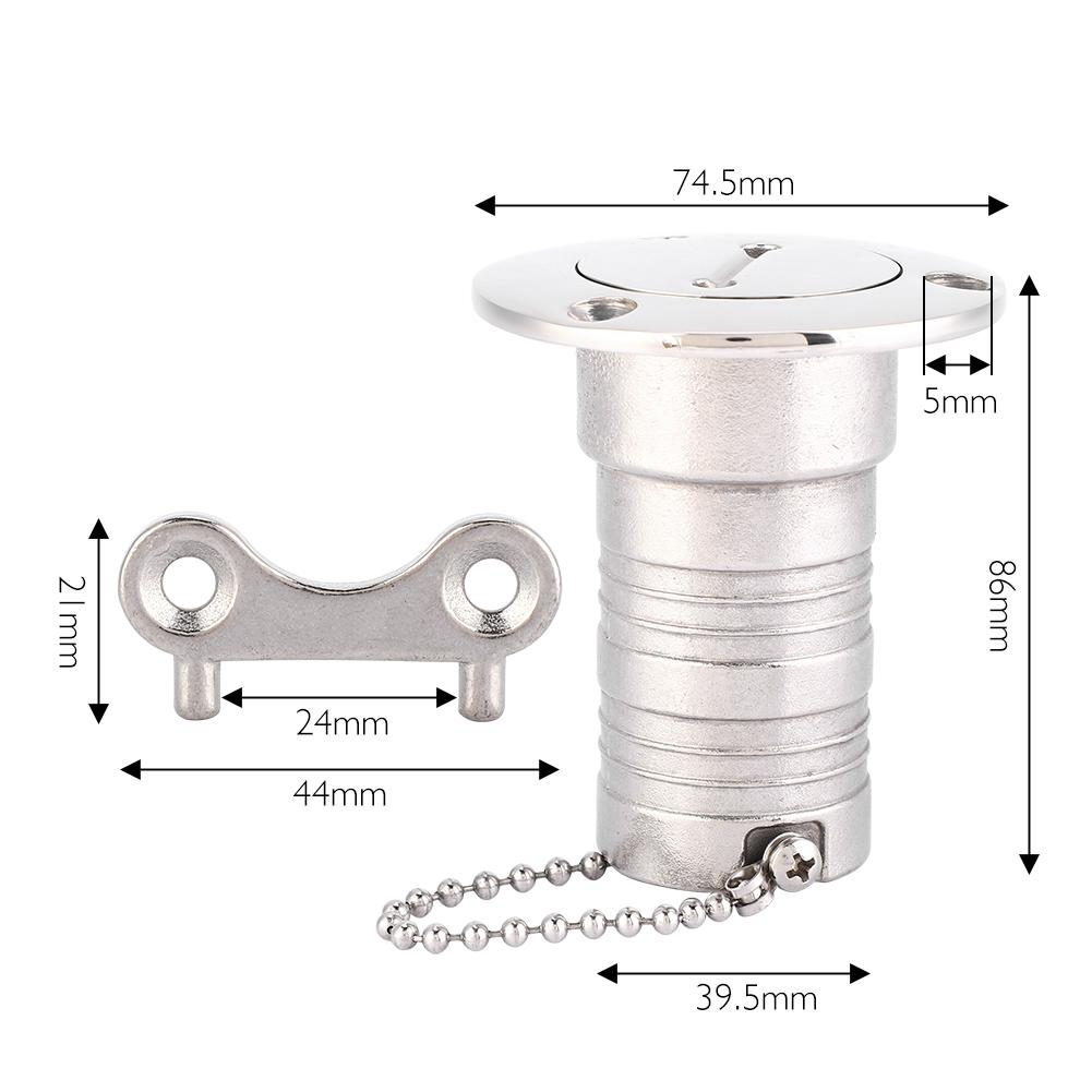 316 Stainless Steel Marine Boat Deck Fuel Boat Deck Fill Filler (1 1 2# 38mm)