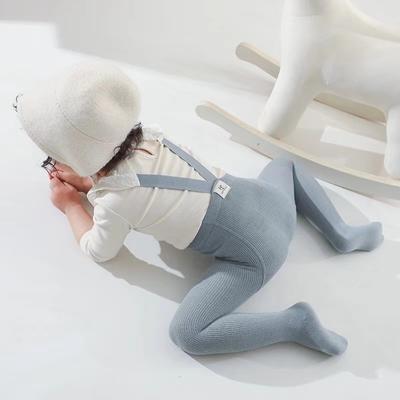 Infant Kids Solid Suspender Tights for Girls Spring Autumn Baby Girls Boys High Waist Bandage Cross Straped Leggings Pantyhose