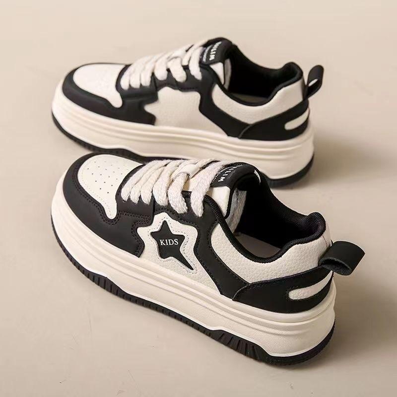 

Thick-soled 22 new spring and autumn heightening casual board shoes sports shoes ins tide 35 чёрный