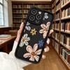 Minimalist Floral Pattern Phone Case for iPhone 17 16 15 14 13 12 11 Pro Max Plus Anti Scratch, Gel Flexible Protective