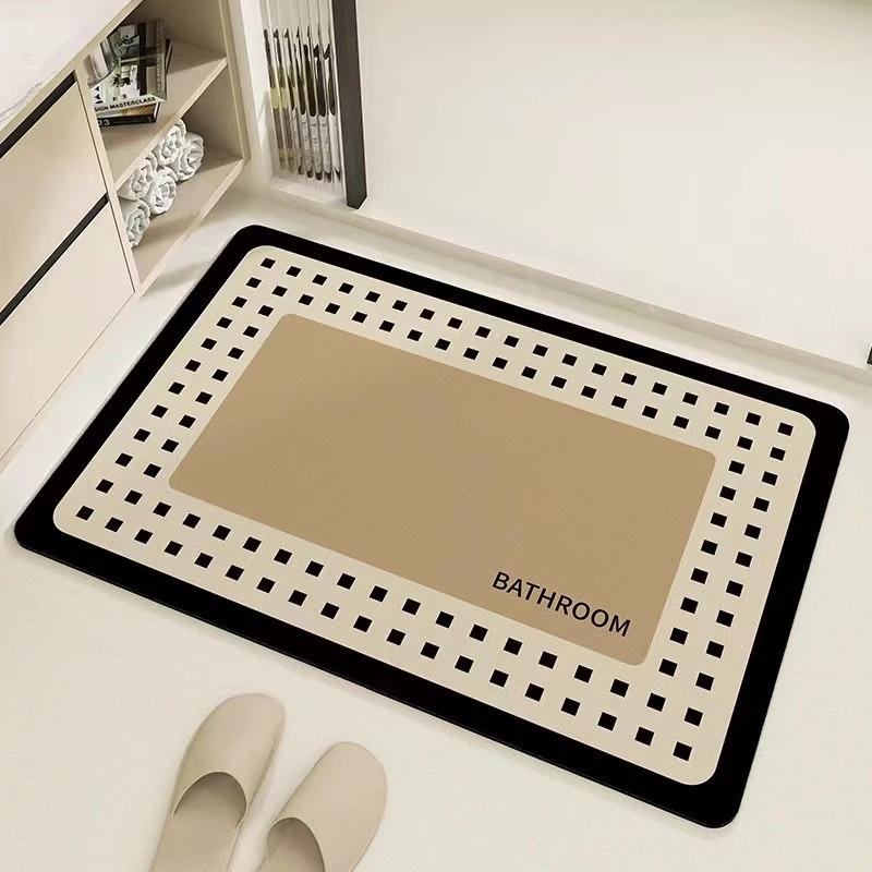 Bathroom Floor Mat, Toilet Suction Door Floor Mat, Carpet, Diatom Mud, Non-slip Toilet, Absorbent Mat, Toilet Entry