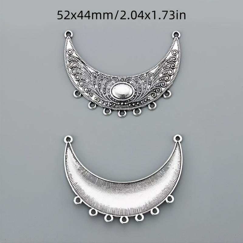 4pcs Vintage Connector Charms, 52x44mm Alloy Pendant for Creative Jewelry Making, DIY Crafts