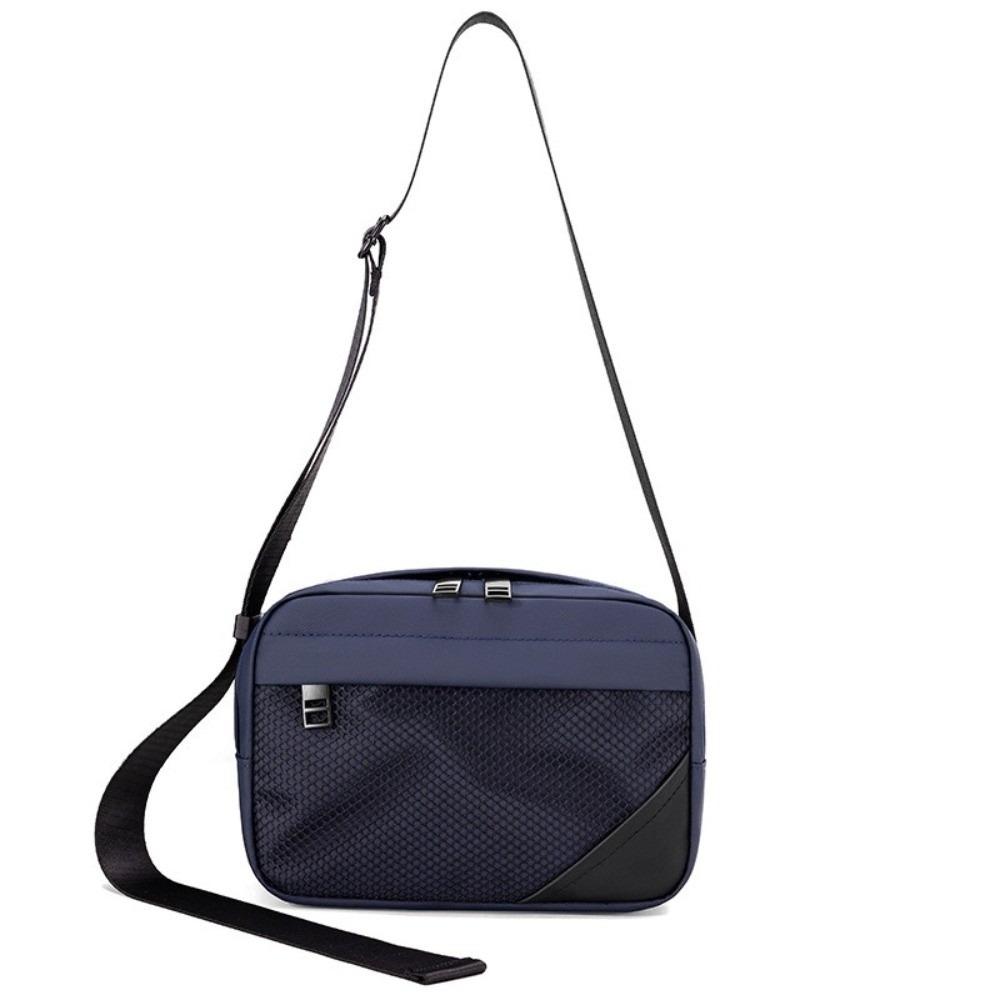 

Solid color Men Crossbody Bag Zipper Oxford Crossbody Bag Fashion Sports Shoulder Bag Streetwear темно-синього кольору