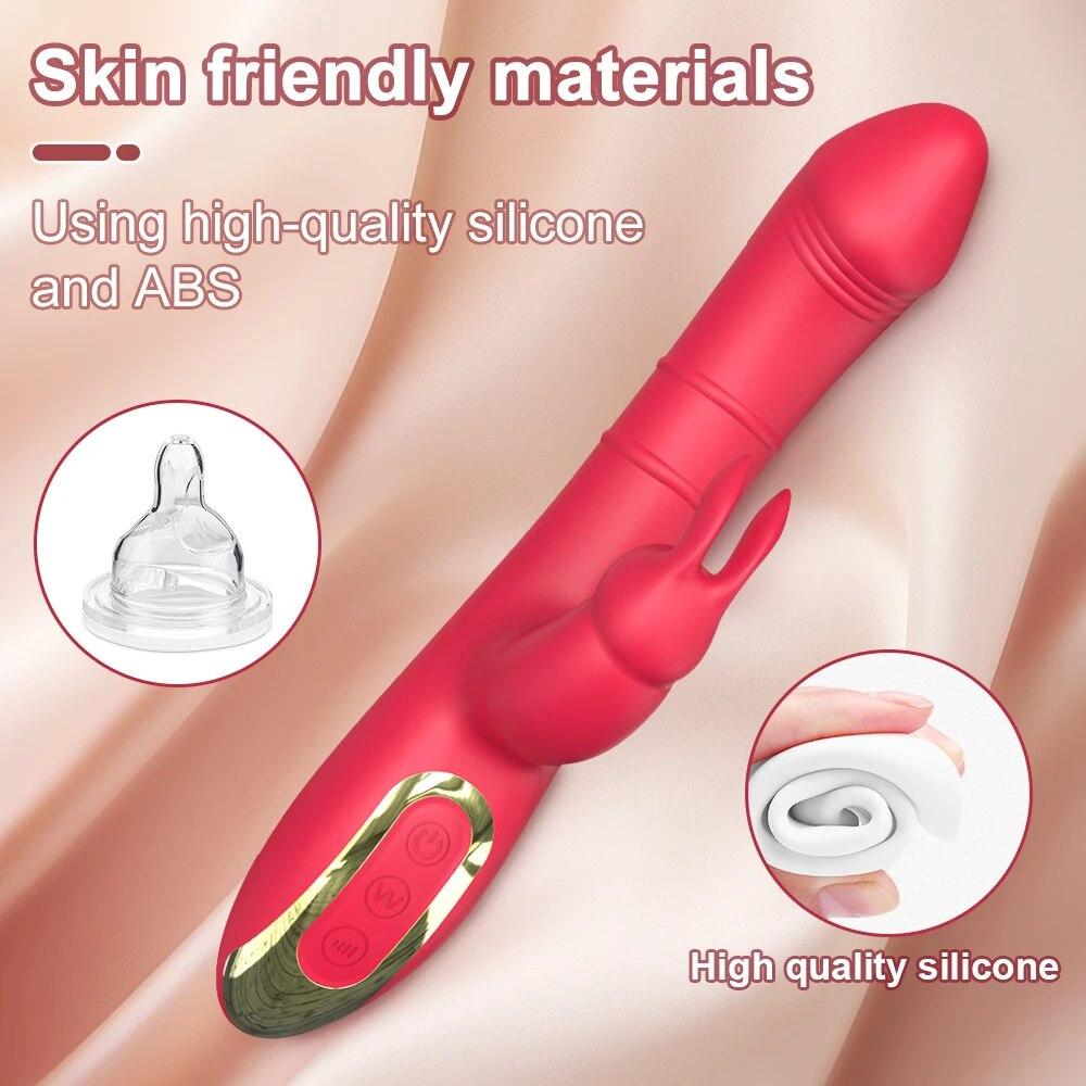 Rabbit Thrusting Vibrator Automatic Telescopic G-Spot Clitoris Stimulator Female Masturbation Sex Toys For Women Adults Product