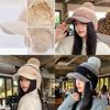 Wool Blend Knit Cap Women Winter Thick Warm Earmuff Newsboy Style For Daily Wear