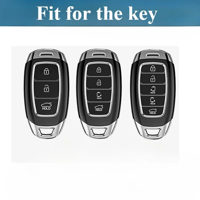 Soft Tpu Car Key Cover Transparent Case For Hyundai Elantra Grandeur Accent Solaris Sonata Palisade Kona Creta I20 I30 Ix35 Ix25