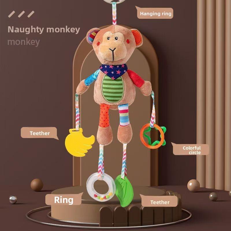 Baby Plush Baby Car Seat Toys With Hanging Animal Designs For Infants And Toddlers