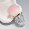 Multipurpose Nail Powder Remover Brush for Home Salon Use Nail Art Dust Brush with Crystal Shape Handle Makeup Brushes