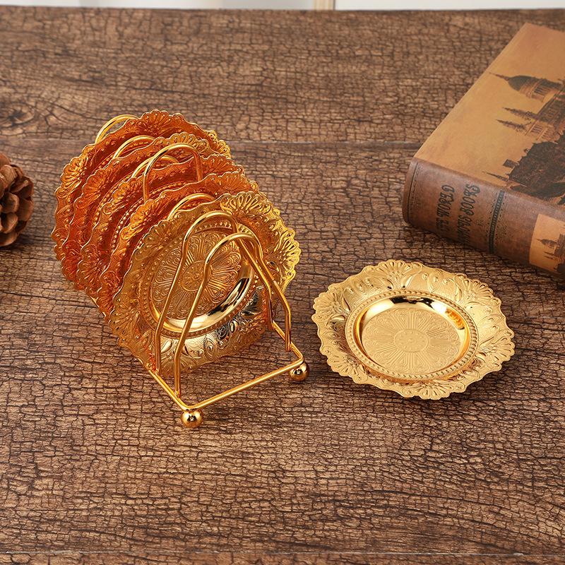 European minimalist style creative cup holder, snack plate and plate storage