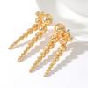 European American Retro Creative Splicing Alloy Ball Fringe Earrings Bohemian Exaggerated Long Geometric Women Jewelry Gift