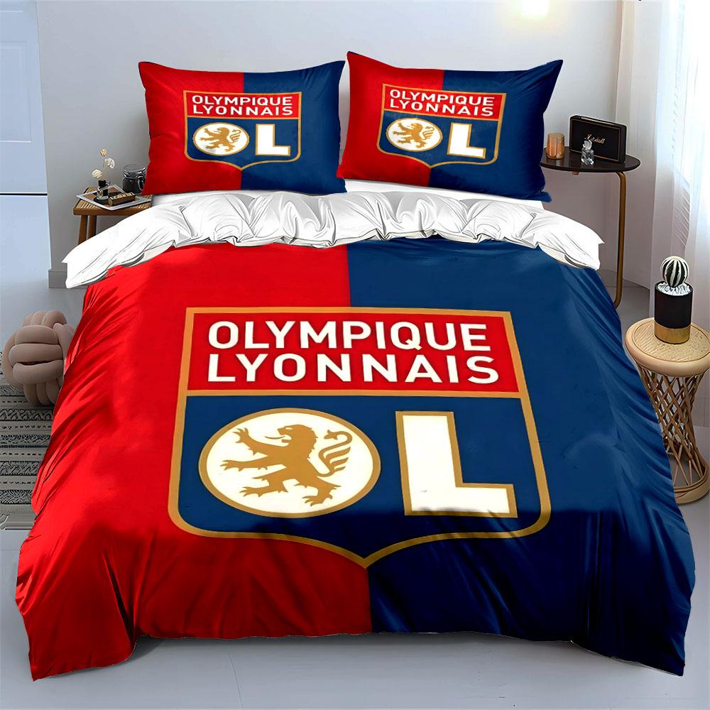 Design loga Olympique Lyonnais. Sady povlečení Sady povlaků na přikrývku Povlaky na přikrývku Povlaky na polštář(1 * Povlak na peřinu 2 * Povlaky na polštář bez výplně)