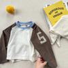 Autumn Kids' T-Shirts Color Block Loose Long Sleeves Children T-Shirt Fashion Soft Boys Clothes